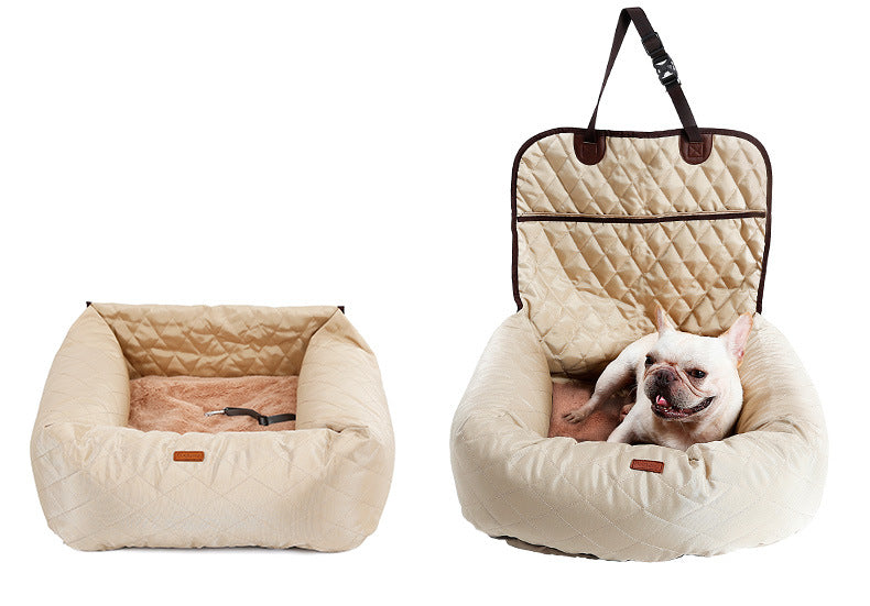 2-in-1 Pet Bed for Home & Car Use